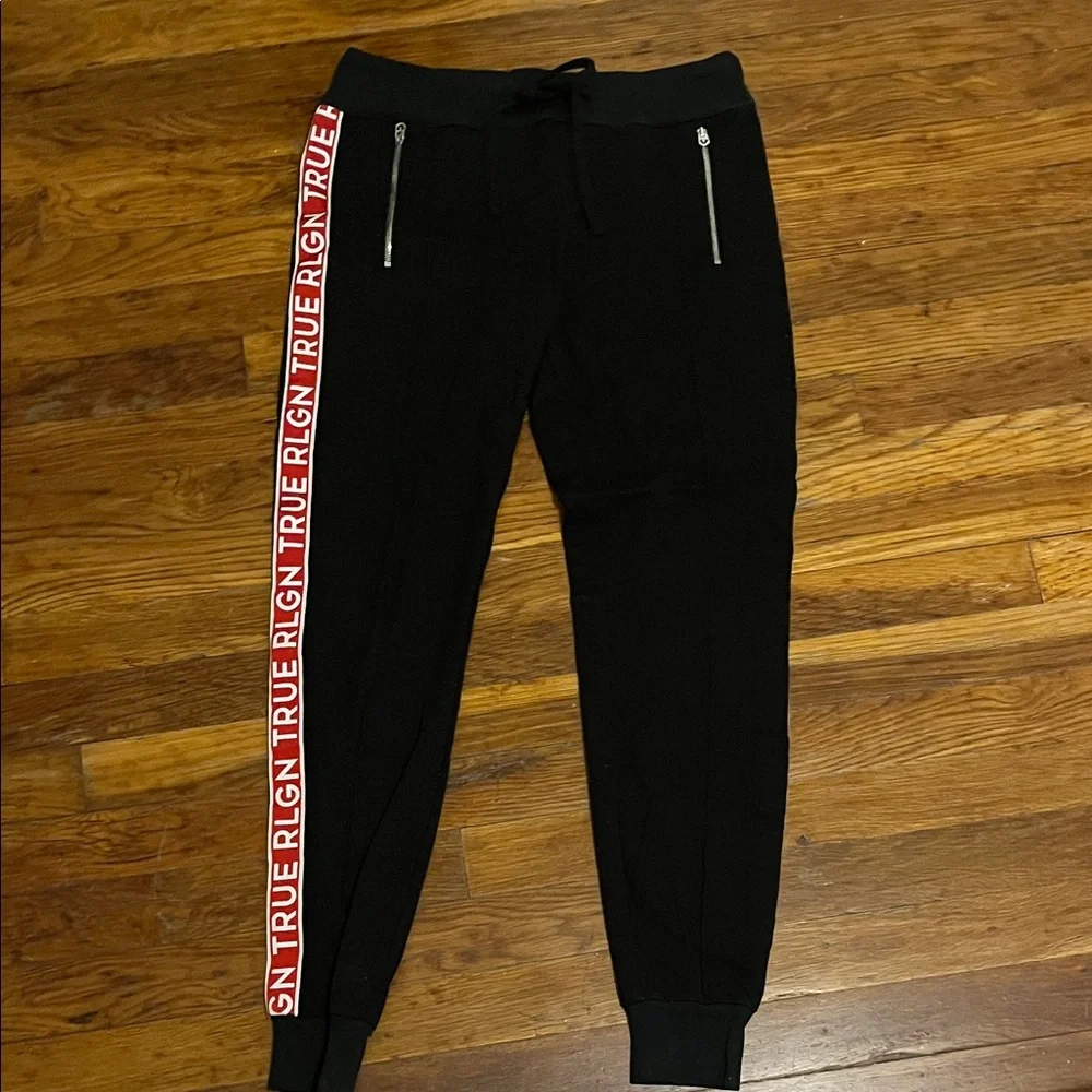 True Religion Black Joggers - Picture 1 of 3
